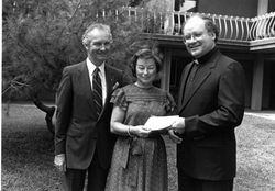 Edward J. and Marilyn J. Hogan with President James N. Loughran, S.J