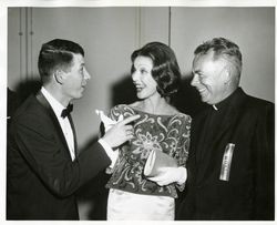 Warren Sherlock, Loretta Young, and Robert Graham, S.J