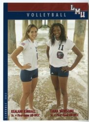 Kealani Kimball and Tiana Newsome, Loyola Marymount University Volleyball Card