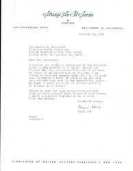 Letter from Elsie Hix to Loyola University Director of Public Relations