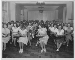 Students in Marymount classroom, Westwood campus