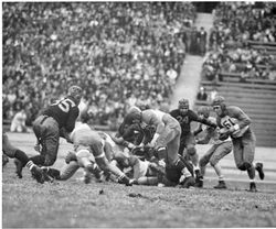 Football game at Gilmore Stadium