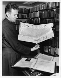 Theodore Marshall, S.J., with manuscript