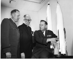 General Joseph Cody, Jr., President Charles Casassa, S.J., and Lieutenant Colonel Donald Shelton