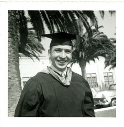 Student at Loyola University commencement, 1950