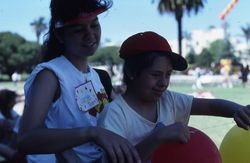 LMU Special Games, two girls with balloons