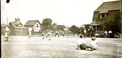 Softball game at Los Angeles College campus on Avenue 52