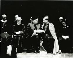 Thomas P. O'Malley, S.J., with Cardinal Roger Mahony at president inauguration