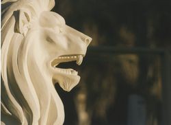 Loyola lion statue