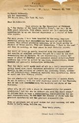 Mary J. Workman letter to Donald McDonald, February 23, 1950