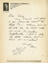 Letter from Irene to Henry, 1938