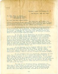 Executive and Nursery Committees Brownson House Association Letter to Thomas J. Conaty, Feb. 27, 1910