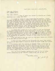 John Lang letter to Mary J. Workman, Dec. 24, 1919