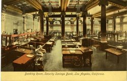 Banking room, Security Savings Bank, Los Angeles, California