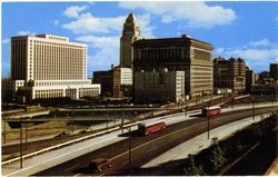 Federal Building, City Hall, Hall of Justice and Hall of Records, Civic Center, Los Angeles, California