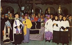 Holy Friday Procession at Old Mission Plaza Church, Los Angeles, California