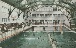 Interior of bathing pavilion, Ocean Park, California