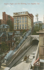 Angel's Flight and Elk Building, Los Angeles, Cal