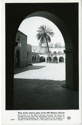 View of the interior patio of the Old Mission Church