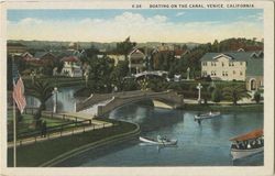 Boating on the canal, Venice, California