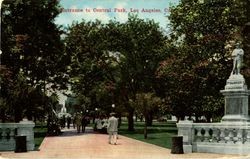 Entrance to Central Park, Los Angeles, Cal