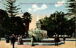 Fountain in Pershing Square, Los Angeles, California