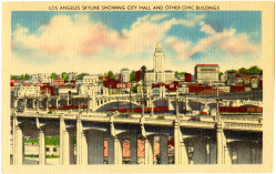 Los Angeles Skyline Showing City Hall and Other Civic Buildings