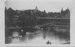 Hollenbeck Park, with Santa Fe Hospital in the distance