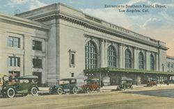 Entrance to Southern Pacific Depot, Los Angeles, Cal