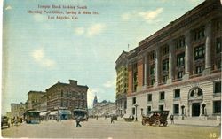 Temple Block looking South Showing Post Office, Spring & Main St