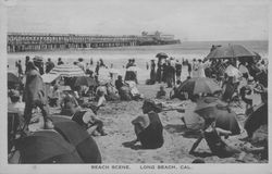 Beach scene, Long Beach, Cal