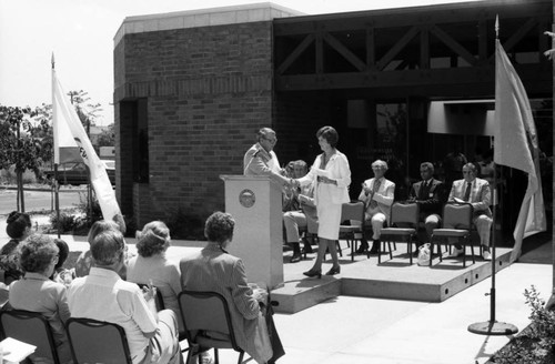 Westminster Library dedication, 1977