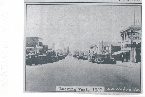 La Habra Boulevard, La Habra, 1927