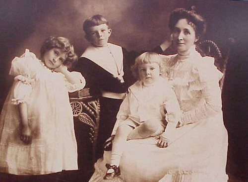 Frances Anita Plum, Kathryn Helena Irvine, James Irvine III, and Myford Irvine