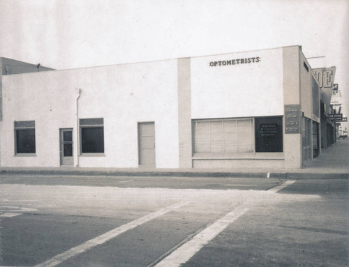 Dr. Crawford's Optometrist Office, Costa Mesa, second location of the Costa Mesa Library