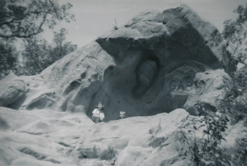 Broderick family at Irvine Park, 1958