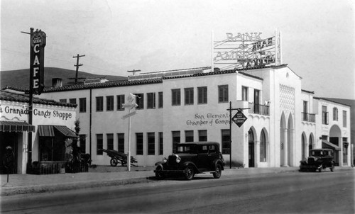 Bank of America branch and the San Clemente Chamber of Commerce, ca. 1930