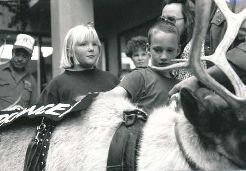 Children Petting Prancer at Garden Grove Regional