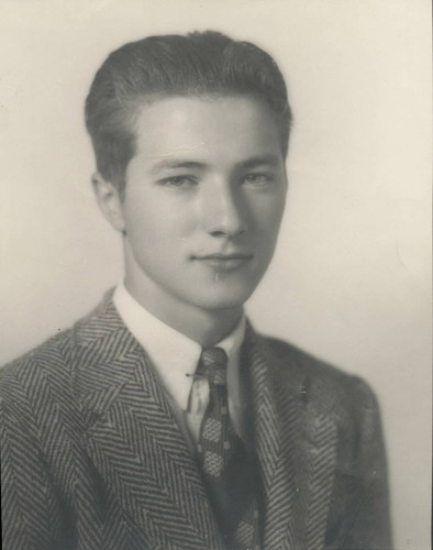 Robert McNeil, graduation photo from Huntington Beach High School, 1943