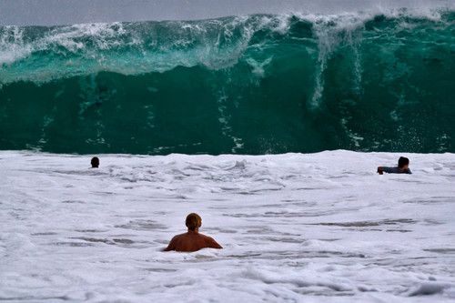 Swimmers at Crescent Bay Beach