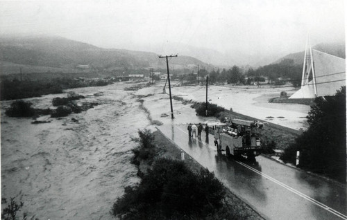 Silverado Canyon Road, 1969 flood