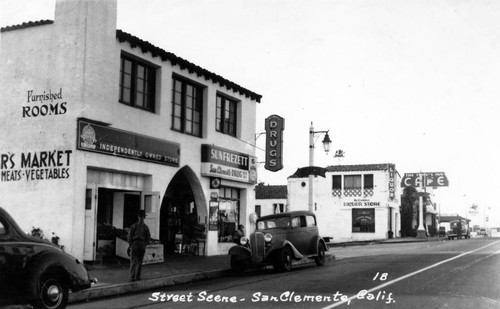 Orange Empire Store and San Clemente Drug, ca. 1941