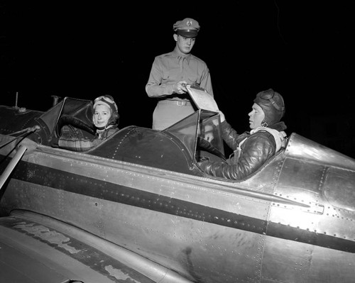 Pre-flight check, Orange county Air Patrol, January 17, 1949