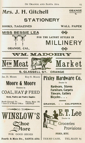 Advertisement for Lee’s Grocery in Orange, 1905