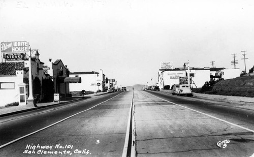 View from Highway 101 showing Palmer's White House restaurant