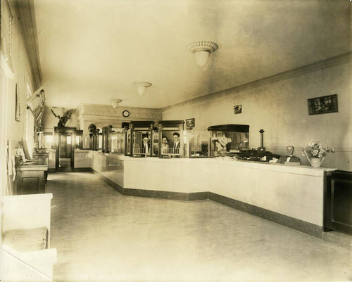 Interior of the First National Bank of Garden Grove