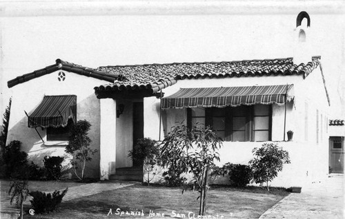 Early Spanish style home, San Clemente, ca. 1930