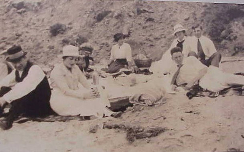 Irvine family at the beach, 1900s
