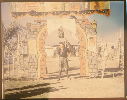 Albert Lamoureux at the Boy Scout Jamboree in Newport Beach, CA in 1953