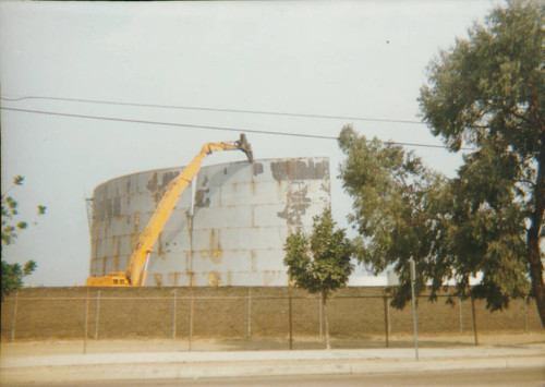 Demolition of Tanks, Denni Street, Cypress, late 1980s